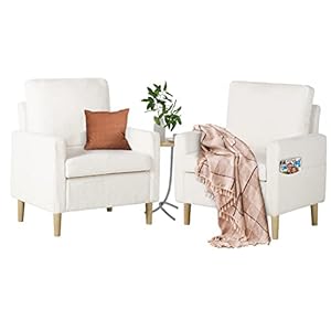 Tyboatleaccentchairssetof2modernfabriclivingroomarmchairsfurrycozyupholsteredmidcenturychairswsidepocketclubreadingloungingsidearmchairforofficebedroomcreamwhite Urban Country Home Decor Tyboatle accent chairs set of 2 modern fabric living room arm chairs furry cozy upholstered mid century chairs wside pocket club reading lounging side armchair for office bedroom cream white urban country home decor