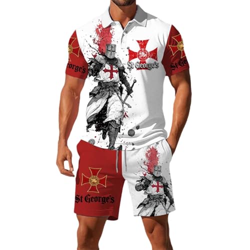 Chemise manches courtes boutonnée et short assorti : ensemble deux pièces homme