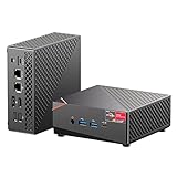 SkyBarium ミニPC Ryzen 5 5625U 内蔵Windows 11及32GB DDR4 RAM 1TB NVMe SSD, Mini PC 6C/12T 最大4.3GHz ビデオカード 7 コア 1800 MHz 小型PC サポート 2.5"HDD HDMI/Type-C/DP 3画面4K@60Hz出力対応(R5 5625U 32+1T)