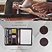 Classic Checkerboard Portfolio iPad pro 13 and Cell Phone Pockets 3 Ring Binder Padfolio Eco-Friendly Leather Portfolio Binder with Zipper Notepad Holder Resume Folder Business Organizer