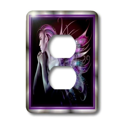 Placa para interruptor de hada místico 3dRose acabado artístico de alta calidad 3