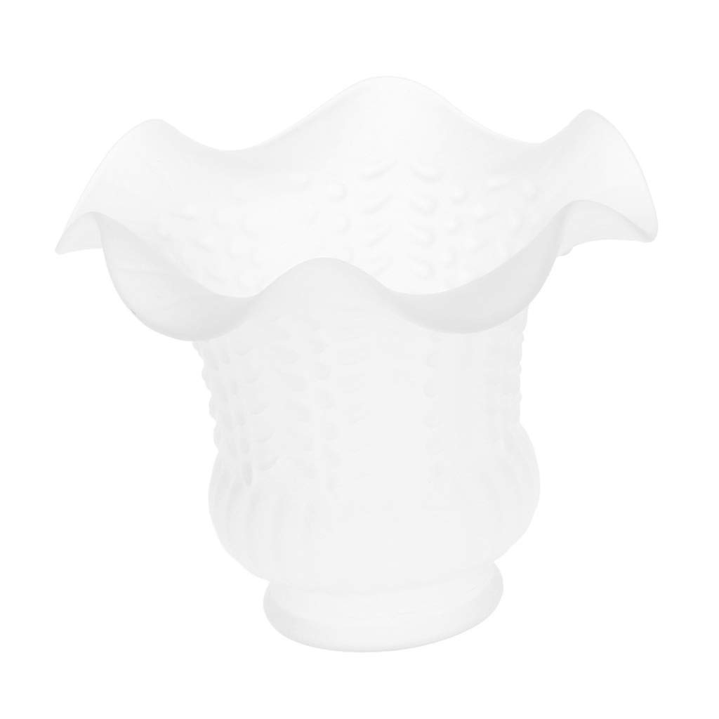 joyMerit 2pc Tulip Bell Shape Vintage Frosted & Clear Glass Lamp Shade Replacement