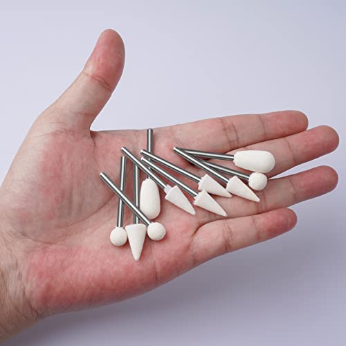 Polishing Buffing Wheel Wool Felt Set For Dremel Rotary Tool Accessories, 1/8" Shank Wool Mini Brush Polishing Kit Abrasive Wheel For Rotary Drill Jewelry,Wood,Non-Metallic Surface #TOP3