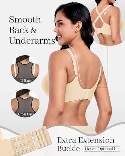 Image of Vinfact Plunge Jelly Bras for Women No Underwire Wireless Lift Full Coverage T Shirt Everyday Sleep Bra