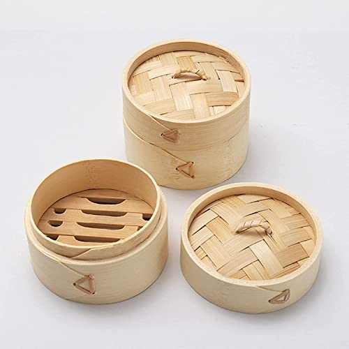 Prtecy 2 Set Natural Bamboo Steamer Bar Holder Bamboo Shampoo Bar Holder With Lid Handmade Eco-Friendly Soap Candy Case Box For Bathroom Shower Kitchen #TOP4