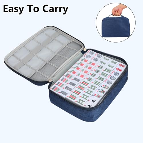 Juego de fichas American Mahjong con 166 piezas blancas miniatura 6