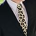 Yilad Leopard Print Tie for Men and Boy Novelty Full Print Fun Men's Necktie Skinny Fashion Narrow Wide