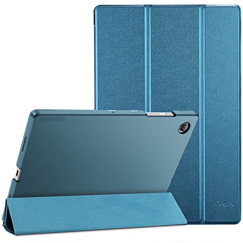 ProCase Galaxy Tab A8 ケース 10.5” 2022 （X205 X200 X207）軽量 スタンド フォリオ 半透明バックカバー - ティール