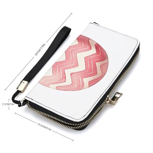 Colorful Easter Egg PU Leather Clutch Long Bifold Wallet, Coin Purse Credit Pass Case, Durable Card-Holder Money Storage for Women Men2