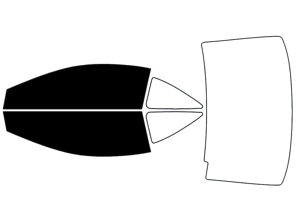 Rvinyl Window Tint Kit Compatible with Honda Civic 2006-2011 (Coupe) - Front Precut Kit - 5%