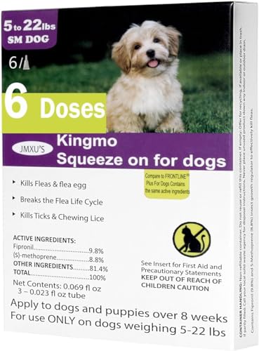 Flea and Tick Prevention for Dogs Dogs Flea  Tick Treatment with Fipronil Longlasting  Fastacting Topical Flea  Tick Control Drops 6 Dose 522lbs  Cucciolini Doodles Flea and tick prevention for dogs dogs flea  tick treatment with fipronil long lasting  fast acting topical flea  tick control drops 6 dose 5 22lbs   cucciolini doodles