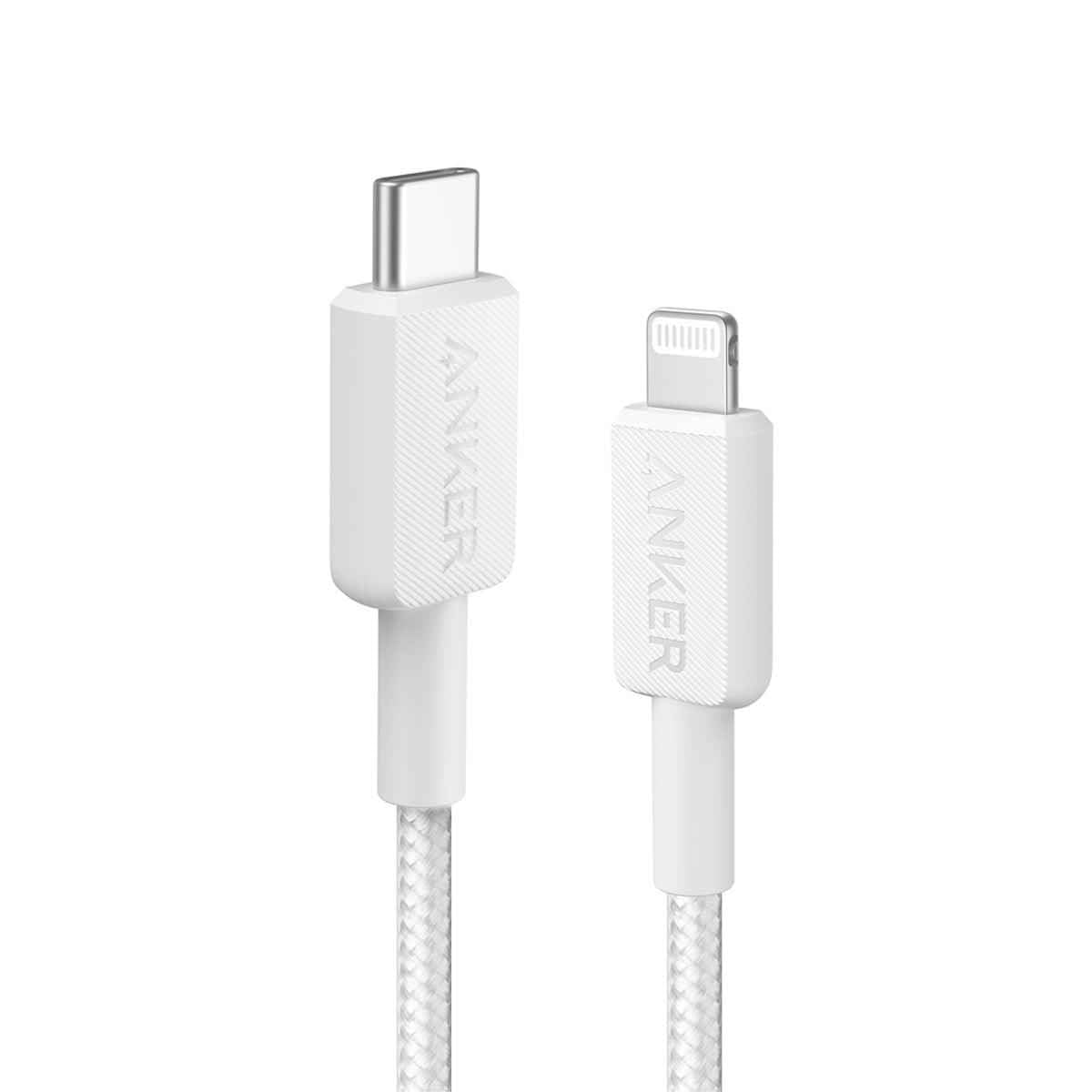 Anker 322 USB-C to Apple iPhone Lightning 1.8m MFI Licensed Charger/Data Cable - White - A81B6