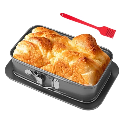 SUNOYA Springform Eckig, Rechteckige Springform, Rechteckige Backform, Kuchenform Rechteckig, 28 * 18CM Eckig Mit Flachboden, Rechteck Mit Kuchenlöser Perfekt Für Kuchen Und Torten
