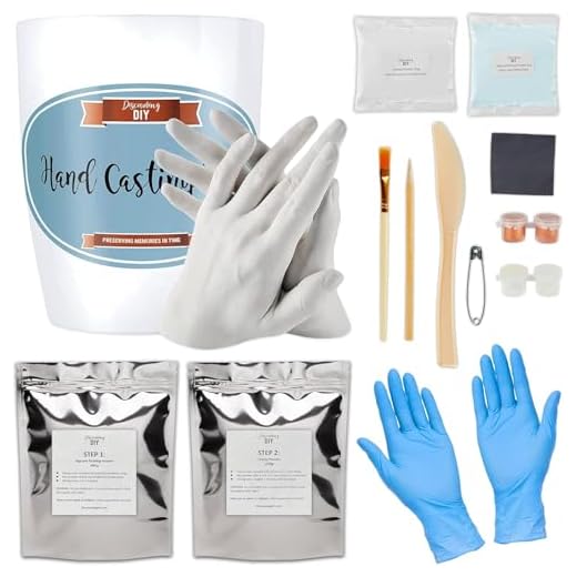Discovering DIY Hand Casting Kit - Craft Supplies for Plaster Mold w/Molding Powder, Gloves, Paint & Tools - Valentines Day Gifts for Women, Men and Anniversary - Couple Gifts for Adults