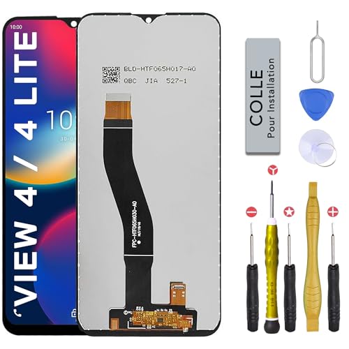 CINQ TEQ Ecran LCD Remplacement pour Wiko View 4 Lite Noir Vert Bleu W-V730 +Kit