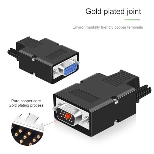 Conector VGA sin soldadura DB15 hembra de 3 filas para cable de proyector y monitor 4