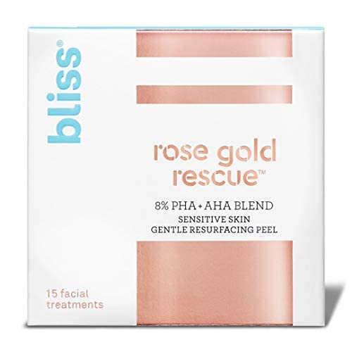 Bliss Rose Gold Rescue Daily Peel - 15 ct | Vegan & Paraben-Free | 8% PHA + AHA Blend for Sensitive Skin | Targets Dull Skin, Wrinkles, Enlarged Pores, Uneven Tone & Texture - Thumbnail 6