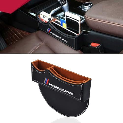 kenddeel Sportmode-Stickerei-Aufbewahrungsbox,Sitzlückenfüller,Konsolen-Organizer,Autotaschenfänger,Sitzfugen Auto Universal(1 Stück)