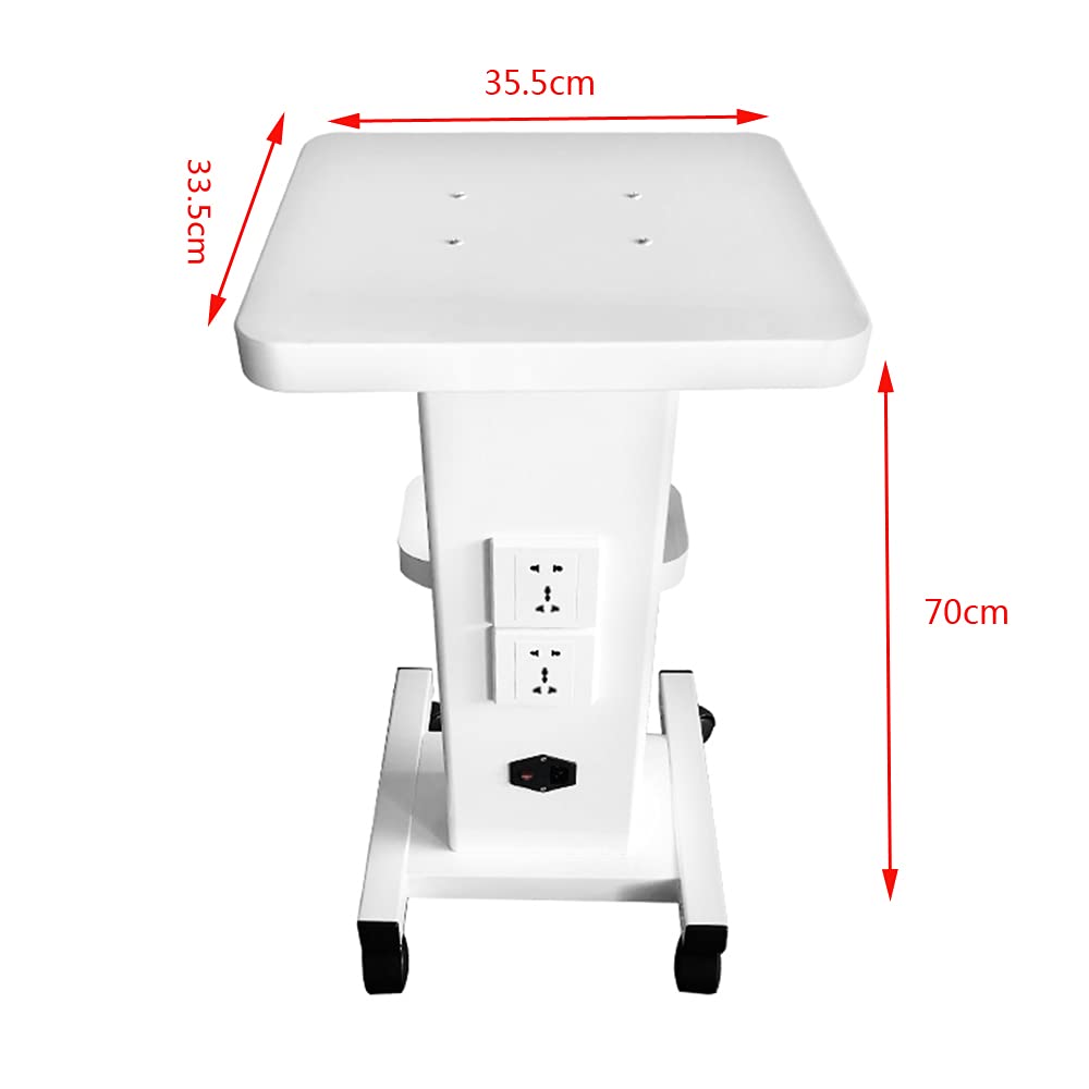 Carrello Salone Di Bellezza Trucco Carrello Di Servizio Carrello Di Trasporto Multifunzione Carico 45KG Carrello A Ruote Organizzatore con 220V Base
