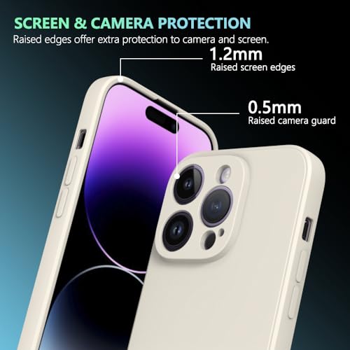 Image of for iPhone 14 Pro Case White, Scratch Resistant with Soft Touch, Slim Thin Phone Cover for iPhone 14 Pro 6.1 inch