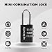 UP Security Small Combination Lock with Code, Mini Luggage Locks for Suitcase, Backpack Zipper, Small Padlock Combination, Keyless 3 Digit Number, Combo Padlock for Luggage Bag, Tool Box, Tiny Locker