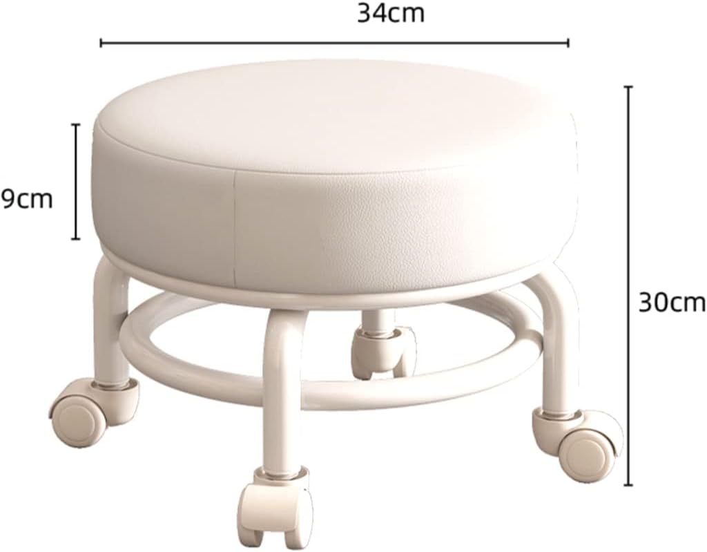 ヘビーデューティーローローリングスツール、ホイール付き、耐荷重440ポンド、ローラーシートショートローリングフットスツール、ユニバー