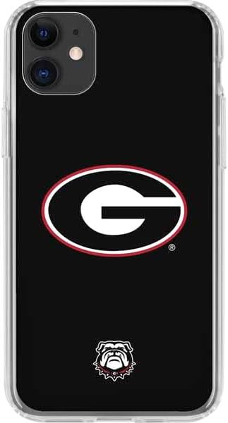 Skinit Clear Phone Case Compatible with iPhone 11 - Officially Licensed University of Georgia Bulldogs Logo Design
