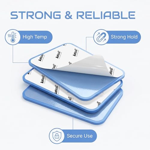 Image of LvShuLiangPin 3 Pcs Replacement Sticky Adhesive Pads for Silicone Suction Mount, 2.05 inch x 3.03 inch, Double-Sided Sticker Tape Compatible with Standard-Size Silicone Suction Phone Case Mount