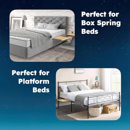 Whole Nights Retractable Bamboo Bedside Shelf – Stowy, The Bedside Organizer for Box Springs, Flat Base and Platform Beds – Bedside Caddy and CPAP Nightstand Solution - Image 3