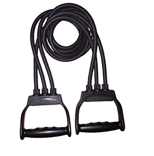 Image of Fitcozi Triple Tube Exercise Resistance Band for Physical Fitness and Yoga at Home & Gym for Men & Women (Black)