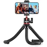 Anozer Handy Stativ flexibel, GoPro Stativ mit Handy Halter, Smartphone Stativ Tripod für Phone wie iPhone Samsung und Kamera innerhalb von 1,5 kg mit Standard 1/4 Schraubenkopf und Kaltschuhhalterung