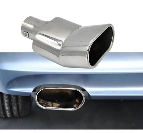 Punta de escape rectangular entrada 2,48 salida 2,95x5,43 acero inoxidable para coche 6