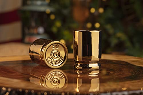 Old Southern Brass The Original 50 Caliber Brass Ceramic Shot Glasses thumb #1