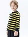 Cooraby 4 Packs Toddler Long Sleeve Shirt Boy Striped Tee Shirt with Pocket Soft Cotton T-Shirt