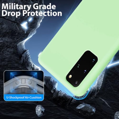 Image of LIRAMARK Liquid Silicone Soft Back Cover Case for Samsung Galaxy S20 Plus / S20 Plus 5G (Mint Green)