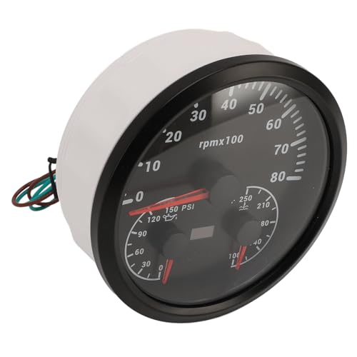 CHICIRIS Compteur 3 en 1 : Vitesse, Tachymètre 110 mm, Manomètre de Pression D'huile et de...