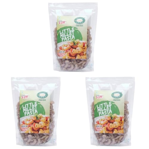 Image of MILLET AMMA Little Millet Pasta - 360 Gms (Pack Of 6 - Each 180 Gms) (Kutki|Samai|Same|Samalu - Pasta) Easy & Ready To Cook|Zero Maida & 100% Vegan|Best Choice For Instant Breakfast & Dinner