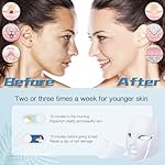 HXDZFX LED FACIAL LIGHT THERAPY MASK-Led Face Mask Light Therapy, 7 Led Light Therapy Facial Skin Care Mask - Blue & Red Light for Acne Photon Mask - Skin Care Mask for Face and Neck.White - Image 4