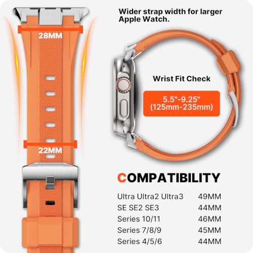 Image of Fullmosa Soft TPU Strap for Apple Watch 49 (Ultra 3 /2 /1) 46 45 44mm