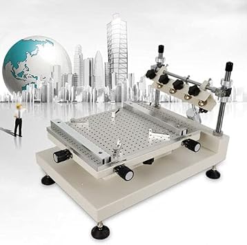 Solder Paste Printer Machine, 3040 PCB SMT Manual Precise Screen Stencil Press Printing Platform Machine Precision Silk Screen Stencil Printer Stencil Machine