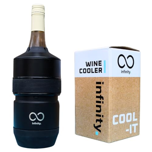 Infinity Wine Cooler, Double Vacuum Insulated, Adjustable Fit, Raven Black