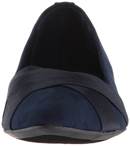 Anne Klein Women's Oalise Loafer Flat, Dark Navy/Dark Navy Fabric, 8 #TOP1