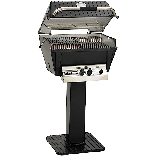 Broilmaster P4-XFN Natural Gas Grill on Black Patio Post