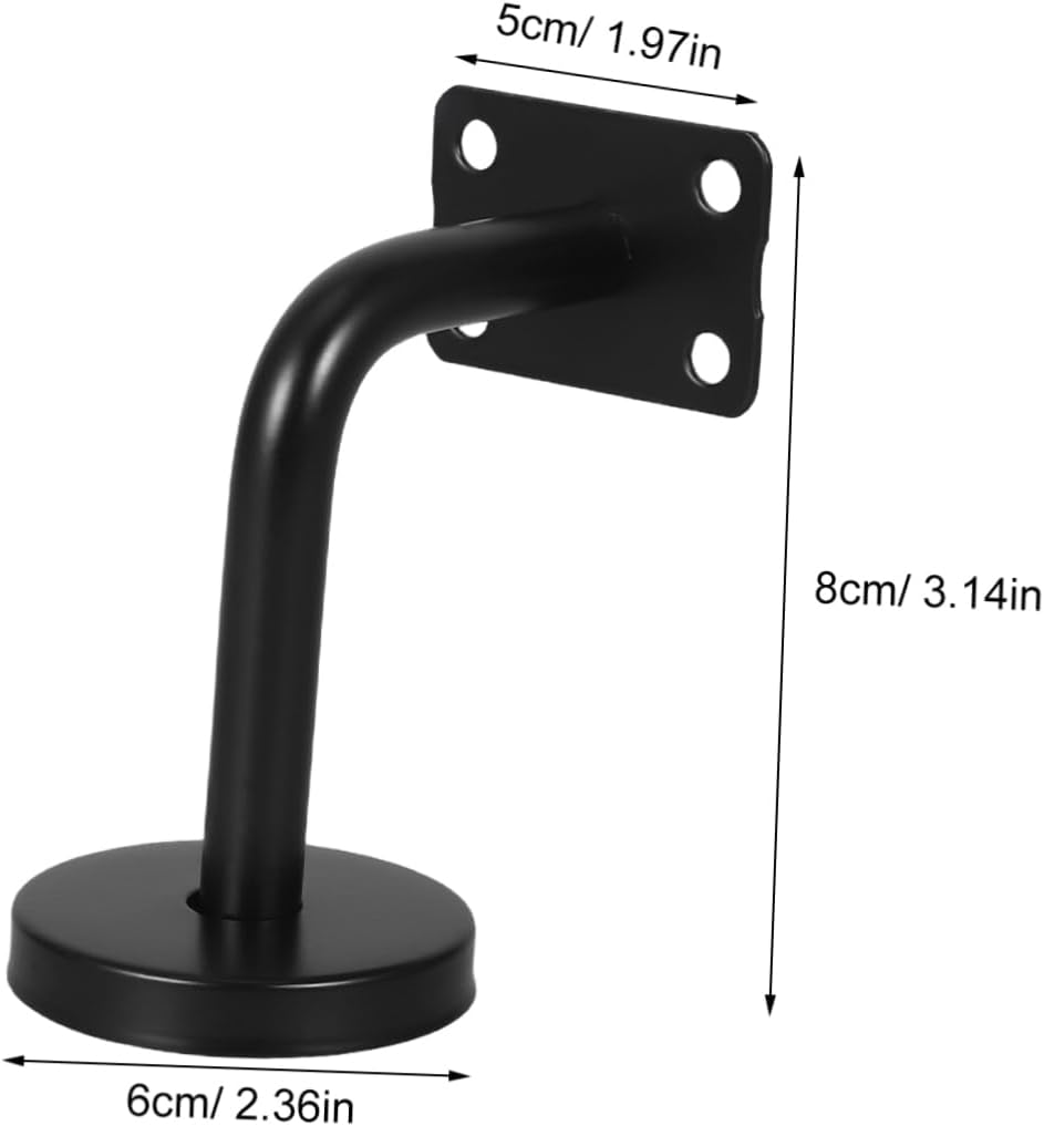 6pcs Stainless Steel Handrail Bracket for Staircase Heavy Duty Support Brackets Wall Mount for Indoor Use Sturdy and Easy to Install