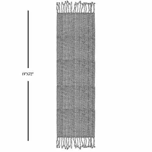 Chemin de table coton gris lavable pour protéger la table de salle à manger - 4