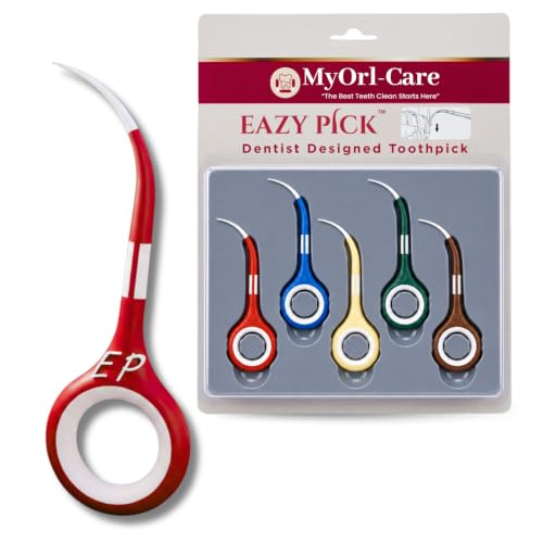 Image of EazyPick Interdental Toothpicks | Reusable Interdental Cleaner for Teeth Gaps | Alternative to Dental Floss | Suitable for Braces & Implants | Travel Oral Care (2 Pack, Vibrant)