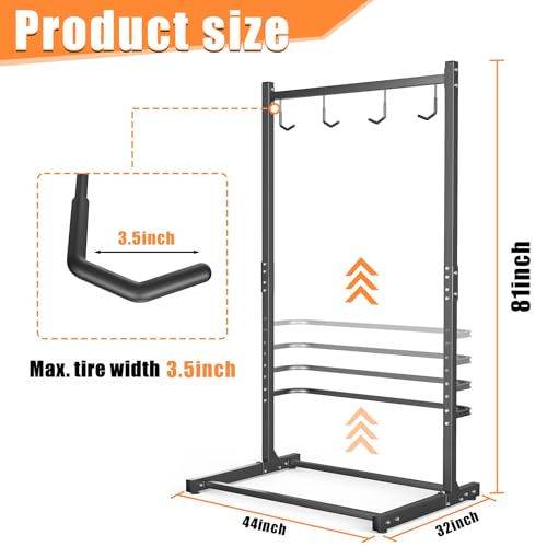 TORACK Garage Freestanding Hanging Bike Stand for Garage, Heavy Duty 4 Bikes Vertical Bike Storage Stand Floor Bike Storage Rack by TORACK - Image 5