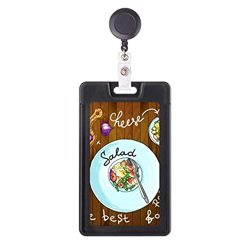 Porte-badge rétractable salade et fromage idéal pour le service en salle