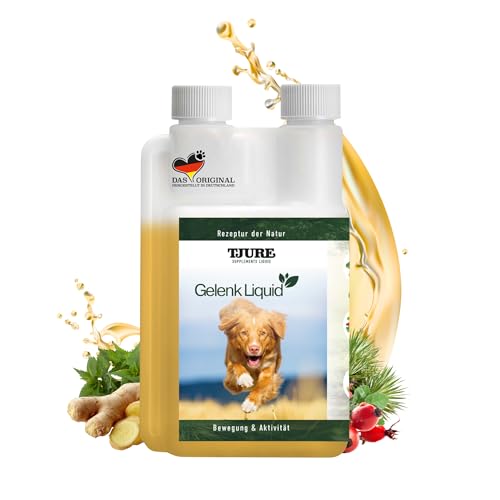TJURE Gelenk Liquid für Hunde | 500 ml | Ergänzungsfuttermittel mit pflanzlichen Inhaltsstoffen | Zur Unterstützung der normalen Beweglichkeit | Mit Teufelskralle & Hagebutte | Made in Germany