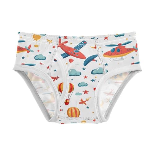 visesunny Boys Potty Training Underwear Airplane Balloon Pattern Breathe Cotton Briefs Size 2T-8Y for Toddler